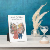 Custom Best Friend Portrait mit Herbstlandschaft Fotoplatte (Seite)