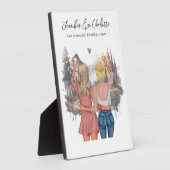 Custom Best Friend Portrait mit Herbstlandschaft Fotoplatte (Seite)