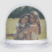 Custom “Best Friend” Snow Globe – Your Own Photo Schneekugeln (Vorderseite)