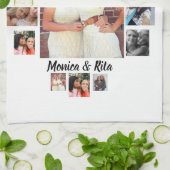 Custom Best Friends 15 Foto Collage Geschirrtuch (Gefaltet)