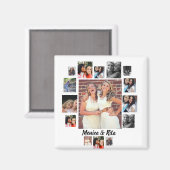 Custom Best Friends 15 Foto Collage Magnet (Vorderseite/Rückseite)