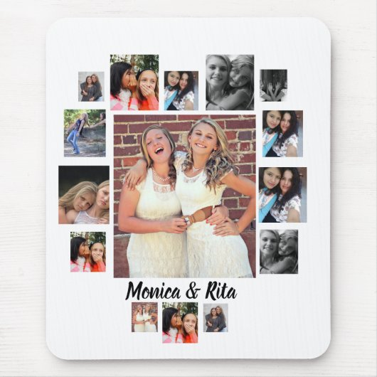 Custom Best Friends 15 Foto Collage Mousepad (Vorne)