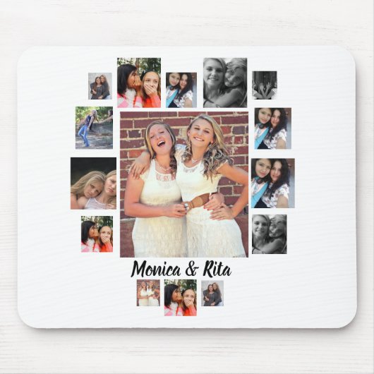 Custom Best Friends 15 Foto Collage Mousepad (Vorne)