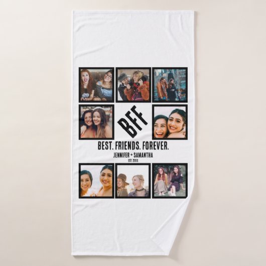 Custom Best Friends Forever BESTE FREUNDIN 8 FotoC Badhandtuch Set (Badehandtuch)
