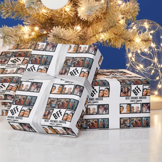 Custom Best Friends Forever BESTE FREUNDIN 8 FotoC Geschenkpapier (Feiertage)
