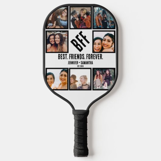 Custom Best Friends Forever BESTE FREUNDIN 8 FotoC Pickleball Schläger (Vorderseite)