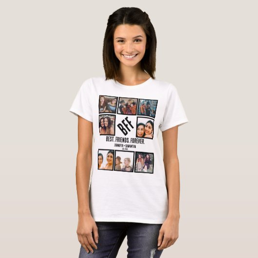 Custom Best Friends Forever BESTE FREUNDIN 8 FotoC T-Shirt (Vorne ganz)