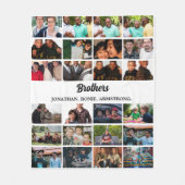 Custom Best Friends Forever Brothers Foto Collage Fleecedecke (Vorderseite)