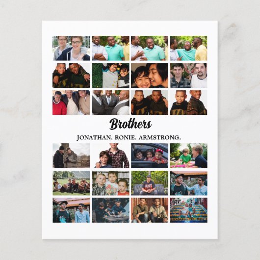 Custom Best Friends Forever Brothers Foto Collage Flyer (Vorne)