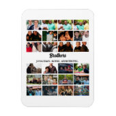 Custom Best Friends Forever Brothers Foto Collage Magnet (Vertikal)