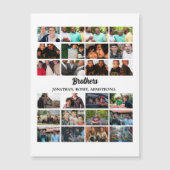 Custom Best Friends Forever Brothers Foto Collage Magnetkarte (Vorderseite)