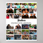 Custom Best Friends Forever Brothers Foto Collage Poster (Vorne)