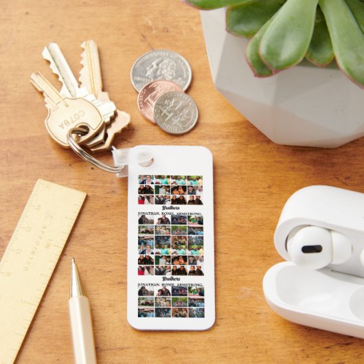 Custom Best Friends Forever Brothers Photo Collage Schlüsselanhänger (Schreibtisch)