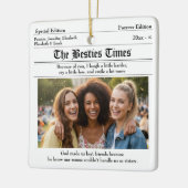 Custom Best Friends Newspaper 2 Fotos Keramikornament (Links)
