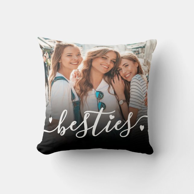 Custom Best Friends Photo Keepsake Kissen (Vorderseite)