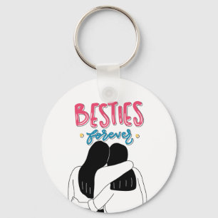 Custom Best Friends Schlüsselanhänger - Girls Hug