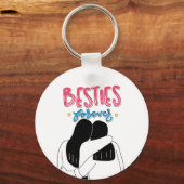 Custom Best Friends Schlüsselanhänger - Girls Hug (Vorderseite)