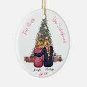 Custom Best Friendship Keramik Ornament (Rechts)