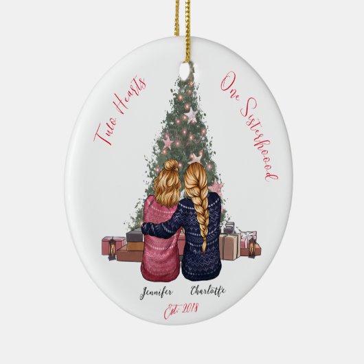 Custom Best Friendship Keramik Ornament (Rechts)