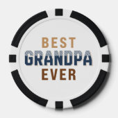 Custom Best Grandpa Ever Photo Pokerchips (Vorderseite)