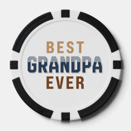 Custom Best Grandpa Ever Photo Pokerchips