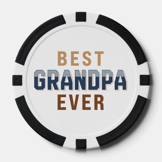 Custom Best Grandpa Ever Photo Pokerchips (Vorderseite)