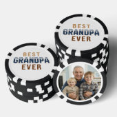 Custom Best Grandpa Ever Photo Pokerchips (Stapel)