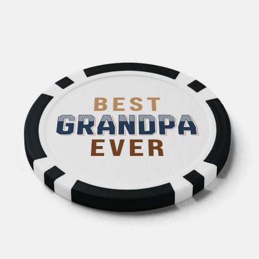 Custom Best Grandpa Ever Photo Pokerchips (Einzeln)