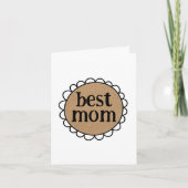 Custom BEST MAMA Muttertag skaliert Kante Karte (Vorderseite)