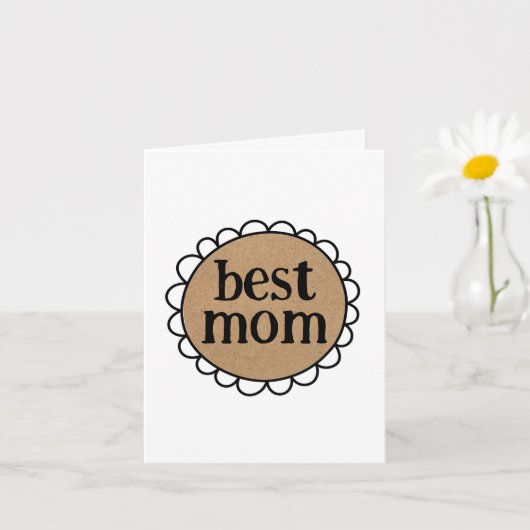 Custom BEST MAMA Muttertag skaliert Kante Karte (Kleine Pflanze)