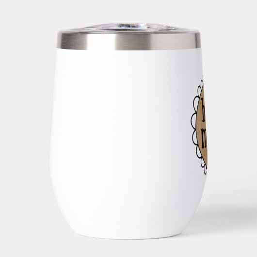 Custom BEST MAMA Scalloping Edge Stemless Wine (Vorderseite)