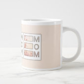 Custom best Mom 3 Photo Grid Birthday Keepsake Jumbo-Tasse (Rechts)