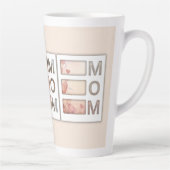 Custom best Mom 3 Photo Grid Birthday Keepsake Milchtasse (Rechts)