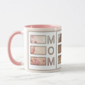 Custom best Mom 3 Photo Grid Birthday Keepsake Tasse (Links)
