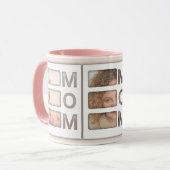 Custom best Mom 3 Photo Grid Birthday Keepsake Tasse (Vorderseite Links)