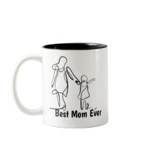 Custom Best Mom Ever Two-Tone Mug, 15 oz