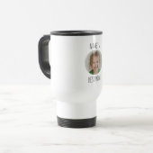 Custom Best Mom | Personalized Face Photo Reisebecher (Vorderseite Links)
