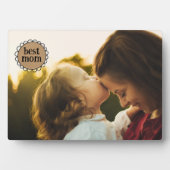 Custom BEST MOM Scalloped Edge Photo Fotoplatte (Vorderseite)