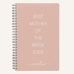 Custom Best Mother of the Bride Modern Blush Pink Notizblock