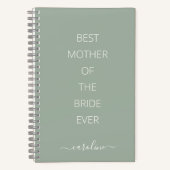 Custom Best Mother of the Bride Modern Dusty Sage Notizblock (Vorderseite)