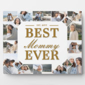 Custom Best Mummy Ever Family Photo Collage Gift Fotoplatte (Vorderseite)