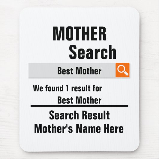 Custom Best Mutter Suche Ergebnis lustige Mütter T Mousepad (Vorne)