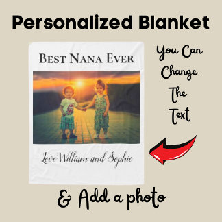 Custom Best Nana Ever Foto Fleecedecke