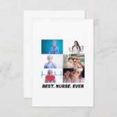 Custom Best Nurse je 6 Foto Collage Dankeskarte (Vorne/Hinten)