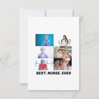 Custom Best Nurse je 6 Foto Collage Dankeskarte