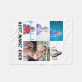 Custom Best Nurse je 6 Foto Collage Fleecedecke (Vorderseite (Horizontal))