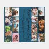 Custom Best Oma je 12 Foto Collage Elegant Fleecedecke (Vorderseite (Horizontal))