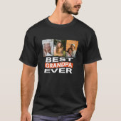 Custom Best Opa Ever 3 Foto T-Shirt (Vorderseite)