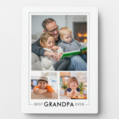 Custom Best Opa je 3 Foto Collage Weiß Fotoplatte (Vorderseite)