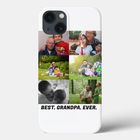 Custom Best Opa je 6 Foto Collage Case-Mate iPhone Hülle (Rückseite)